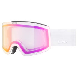 Skibrille Uvex Provoqe V weiß WHITE MATT DL/PINK-CLEAR S0-2