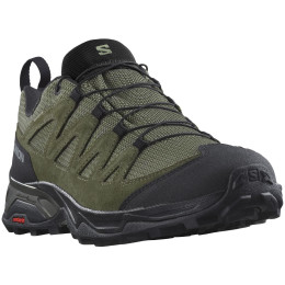Wanderschuhe Salomon X Ward Leather Gore-Tex grün/schwarz Deep Lichen Green / Black / Olive Night