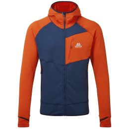 Herren-Sweatshirt Mountain Equipment Eclipse Hooded Jacket blau/rot Medieval/Cardinal