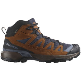 Herrenschuhe Salomon X Ultra 360 Leather Mid Gore-Tex blau Blue Nights / Caramel Cafe / Grisaille