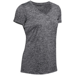 Damen-Funktionsshirt Under Armour Tech SSV - Twist schwarz Black//MetallicSilver