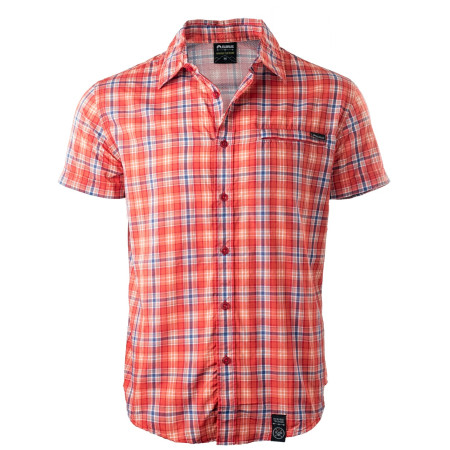 Herrenhemd Elbrus Loen rot Red/Navy/OrangeCheck