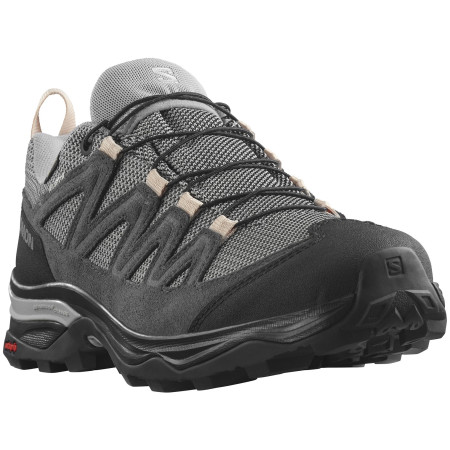 Damen Wanderschuhe Salomon X Ward Leather Gore-Tex hellgrün Gull / Black / Ebony