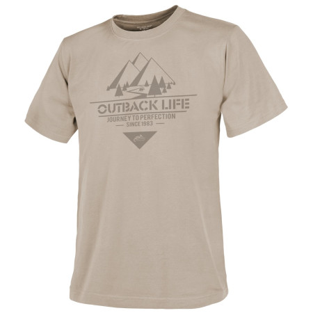 Herren-T-Shirt Helikon-Tex T-Shirt (Outback Life) beige Khaki
