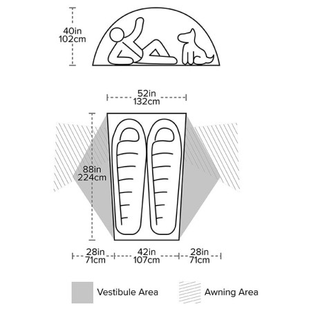 Ultraleichtes Zelt Big Agnes Copper Spur Hv UL2 Bikepack
