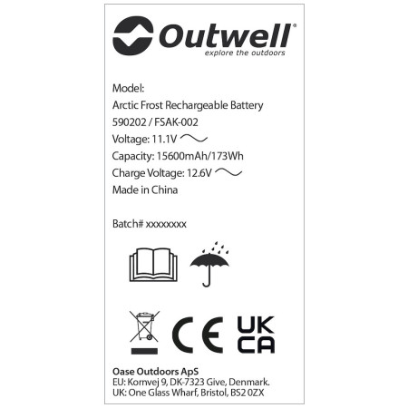 Wiederaufladbare Batterien Outwell Arctic Frost Rechargeable Battery