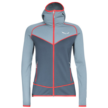 Damen-Sweatshirt Salewa Puez 3 PL W FZ HDY grau 341 blue fog/0310