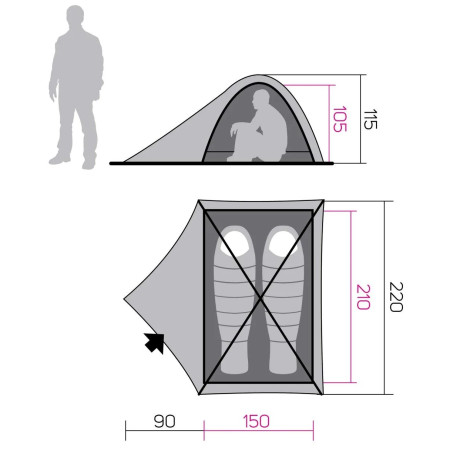 Wanderzelt Hannah Tycoon 2 Cool