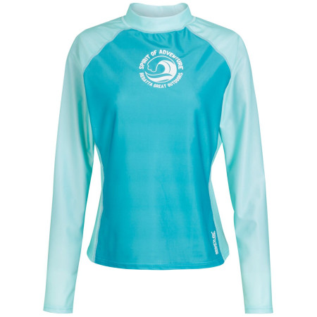 Damen-T-Shirt Regatta Wmn L/S Rash Vest hellblau Tahoe Blue/Aqua Splash