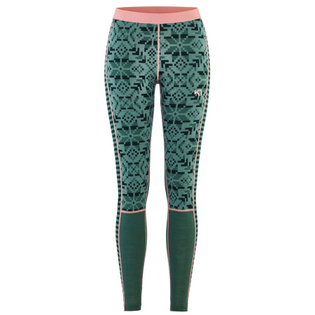 Damen-Leggings Kari Traa Else Pant rosa/grün Murk