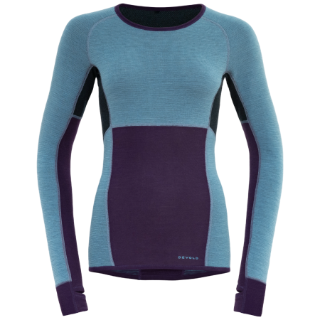 Damen-Funktionsshirt Devold Tuvegga Merino Shirt Wmn blau LILAC