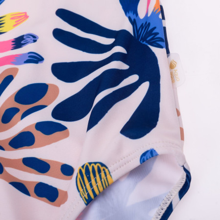 Kinderbadeanzug Aquawave Salava Jr - Summer Beige Flower Print