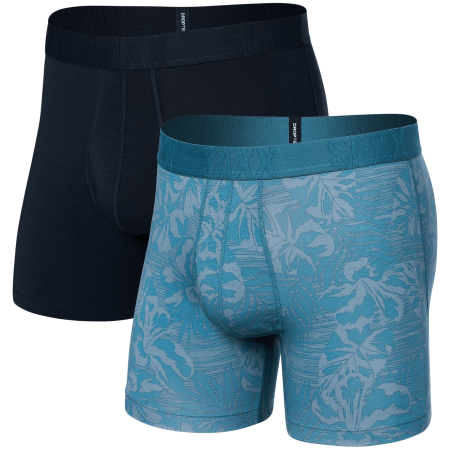 Boxershorts Saxx Droptemp Cooling Cotton Bb Fly 2Pk blau/hellblau jungle haze/dark ink