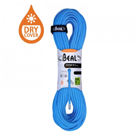 Kletterseil Beal Joker 9,1 mm (50 m) Dry Cover blau BLUE