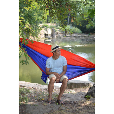 Hängematte Hamaka.eu Single blau-rot-blau