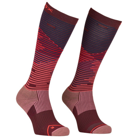 Damen-Kniestrümpfe Ortovox All Mountain Long Socks W rot winetasting