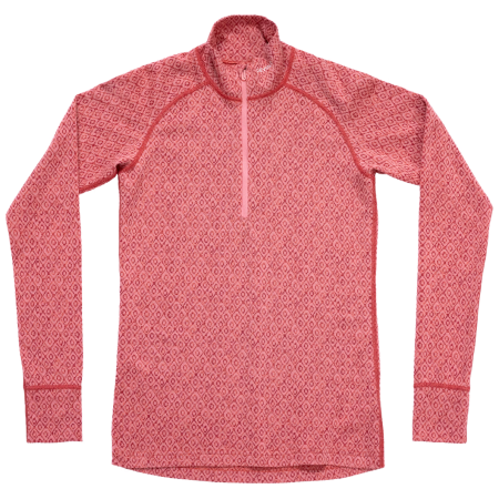 Damen-Funktionsshirt Devold Signature Silk 230 Zip Wmn rosa Apricot