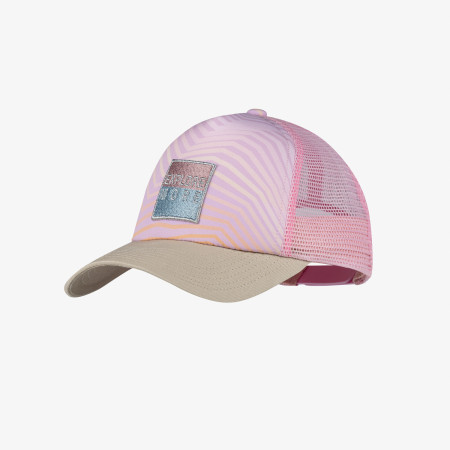 Kinderkappe Buff Trucker Cap Youth grau/rosa Katsy Orchid