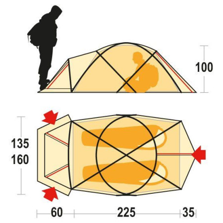 Zelt Ferrino Snow bound 2