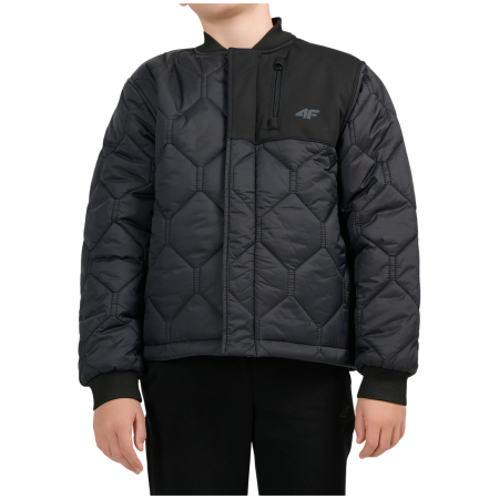 Kinder-Softshell-Jacke 4F Jacket M324 Deep Black schwarz Deep Black