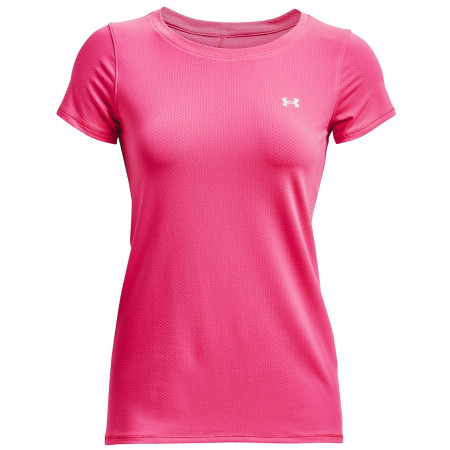 Damen-Funktionsshirt Under Armour HG Armour SS rosa/lila Electro Pink / / Metallic Silver