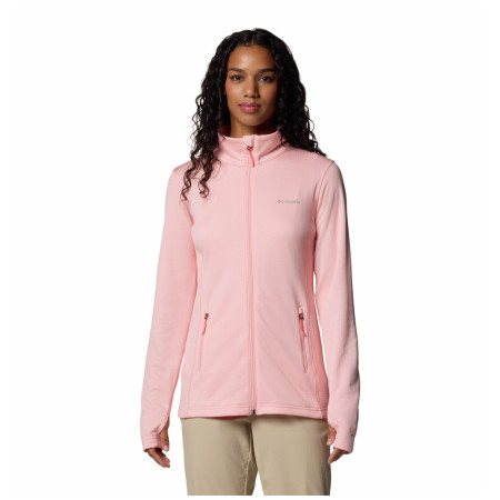 Damen-Sweatshirt Columbia W Park View Grid Fleece Full Zip rosa Pink Sand
