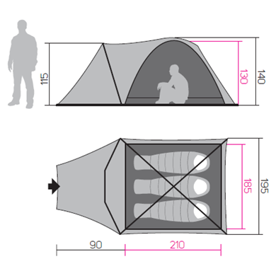 Wanderzelt Hannah Harbor 3