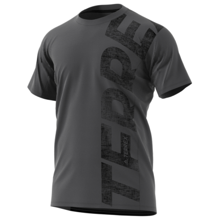 Herren-T-Shirt - ausgestellt Adidas Trail Cross Tee dunkelgrau Grefiv