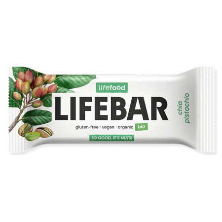Riegel Lifefood Lifebar Pistazienriegel mit Chia RAW BIO 40 g