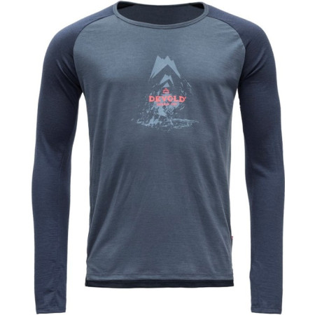 Herren-T-Shirt Devold Romedal Man Shirt blau Mistral