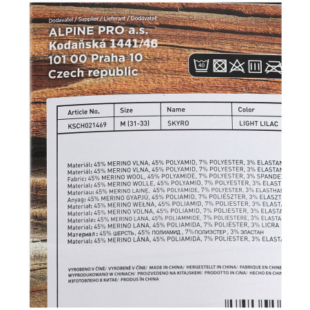 Kindersocken Alpine Pro Skyro Pink