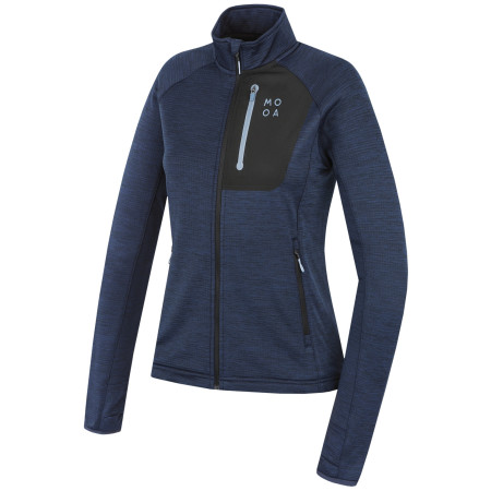 Damen-Sweatshirt MOOA Nyore Grid 220 dunkelblau navy melange