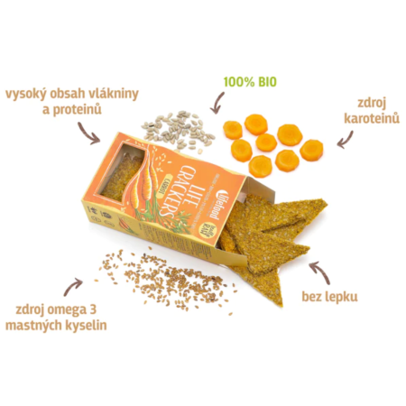 Kräcker Lifefood LIFE CRACKERS Mrkvánky RAW BIO 80 g