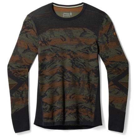 Herren-Funktionsshirt Smartwool M Intraknit Thermal Mrn Bl Pattern Crew grau/grün Winter Moss Mountain