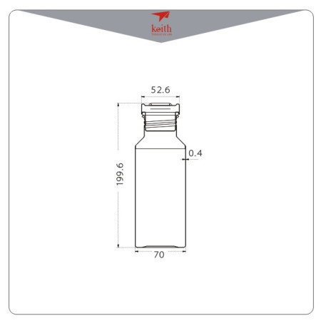 Flasche Keith Titanium Titanium Sport Bottle 550 ml