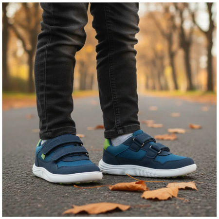 Dětské celoroční barefoot boty Bugga Safi Blue