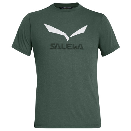 Herren-T-Shirt Salewa Solidlogo Dri-Rel M S/S Tee dunkelgrau DeepForestMelange