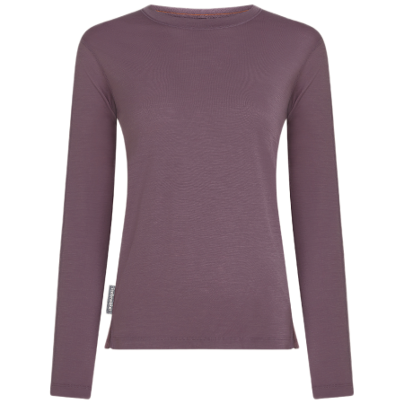 Damen-Funktionsshirt Icebreaker W Mer 150 Ace LS Tee lila/grau Grey Plum