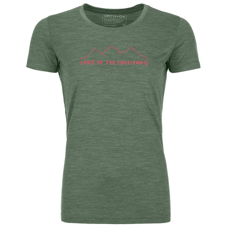 Damen-T-Shirt Ortovox 150 Cool Pixel Voice Ts W grün Greenforestblend