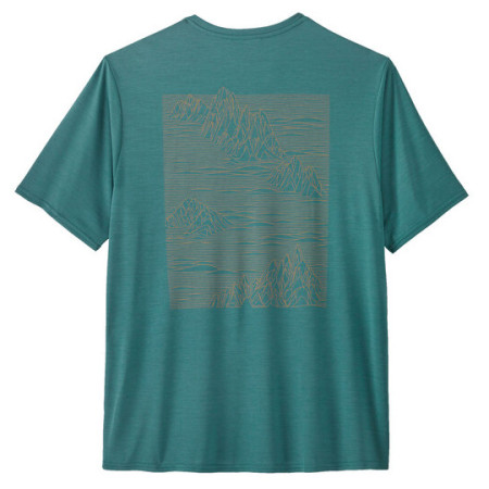 Herren-T-Shirt Patagonia M's Cap Cool Daily Graphic Shirt blau/grün Strataspire: Wetland Blue X-Dye