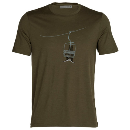 Herren-T-Shirt Icebreaker Tech Lite II SS Tee Bear Lift grün Booster
