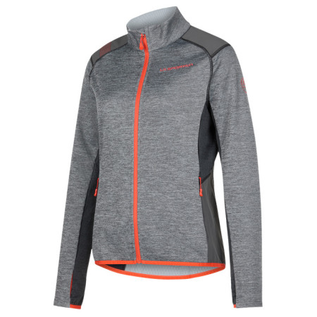 Damen-Sweatshirt La Sportiva True North Jkt W grau Carbon/Cherry Tomato