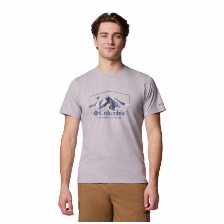 Herren-T-Shirt Columbia Path Lake™ Graphic Tee II grau/blau Columbia Grey Hthr, Brush With Nature
