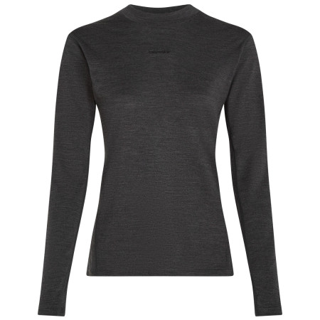 Damen-Funktionsshirt Icebreaker Women 200 MerinoFine™ Ace LS Mock Neck dunkelgrau Jet Hthr-011