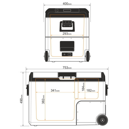Kompressor-Kühlschrank Yolco TCX50