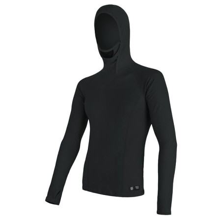 Herren-Funktionsshirt Sensor Merino DF mit Kapuze schwarz Black