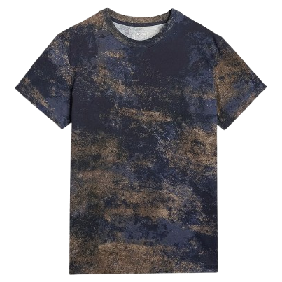 Herren-T-Shirt 4F Tshirt M3137 dunkelblau MULTICOLOUR ALLOVER