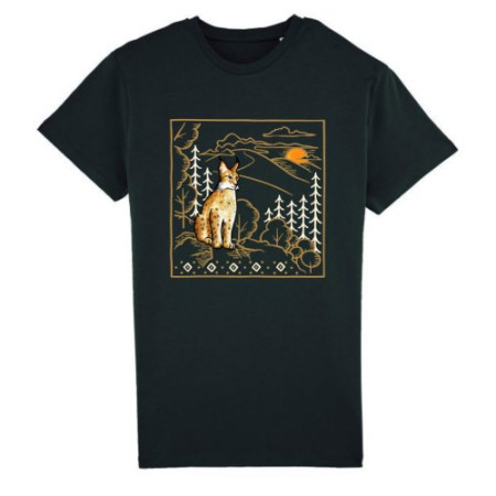Herren-T-Shirt České parky Lynxie schwarz
