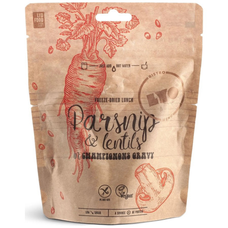 Trekkingnahrung Lyo food Bio-Pastinake mit Linsen und Pilzsauce 270g