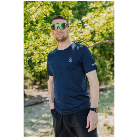 Herren-T-Shirt Zulu Merino Quest 160 Short Comfy